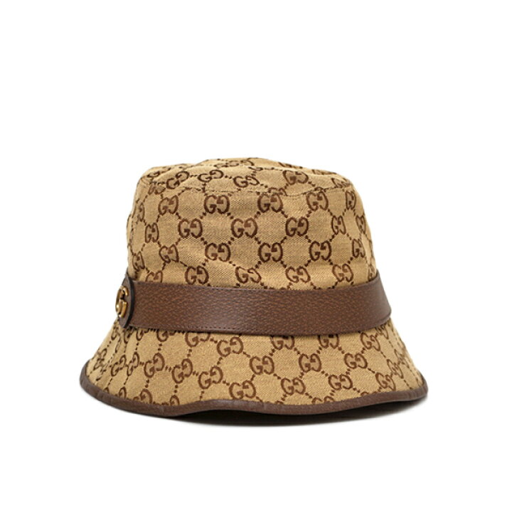 楽天市場】グッチ GUCCI GGキャンバス フェドラ ハット 帽子 ベージュ 