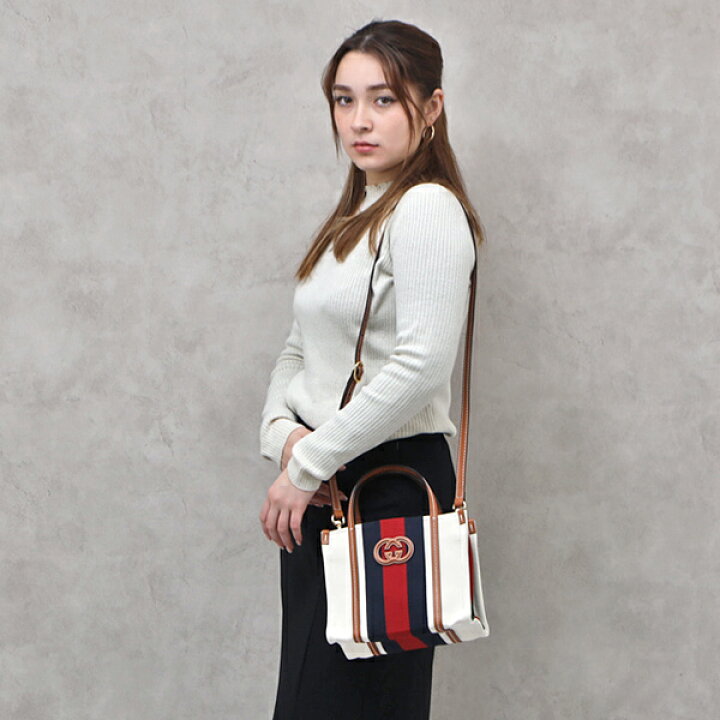 楽天市場】グッチ GUCCI インターロッキングG キャンバス×レザー 2WAY 
