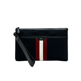 バリー BALLY コード ナイロン クラッチバッグ セカンドバッグ ポーチ リボン ブラック [メンズ] CODE CLUTCH L N U901P 6310504