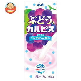 アサヒ飲料 ぶどう＆カルピス 250ml紙パック×24本入｜ 送料無料 果汁 巨峰