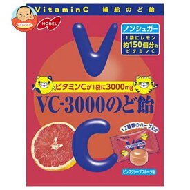 ノーベル製菓 VC-3000のど飴 ピンクグレープフルーツ 90g×6袋入｜ 送料無料 お菓子 飴 キャンディー 袋 ノンシュガー ビタミンC