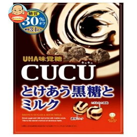 UHA味覚糖 CUCU(キュキュ) とけあう黒糖とミルク 80g×6袋入×(2ケース)｜ 送料無料 お菓子 飴・キャンディー 黒糖 あめ アメ ミルク