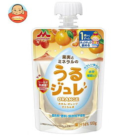 森永乳業 うるジュレ ORANGE 100gパウチ×36本入｜ 送料無料 果実 ゼリー飲料 ベビー 赤ちゃん 水分補給 乳酸菌