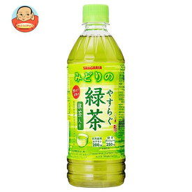 サンガリア やすらぐ抹茶入り緑茶 500mlペットボトル×24本入｜ 送料無料 茶飲料 緑茶 まっちゃ入り PET