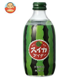 友桝飲料 スイカサイダー 300ml瓶×24本入｜ 送料無料 サイダー ソーダ 炭酸 スパークリング スイカ