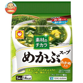 東洋水産 マルちゃん 素材のチカラ めかぶスープ (4.7g×5食)×6袋入×(2ケース)｜ 送料無料 インスタント めかぶ フリーズドライ スープ