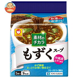 東洋水産 マルちゃん 素材のチカラ もずくスープ (3.6g×5食)×6袋入｜ 送料無料 インスタント もずく フリーズドライ スープ