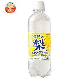 サンガリア 伊賀の天然水 梨スパークリング 500mlペットボトル×24本入×(2ケース)｜ 送料無料 梨 フルーツ 炭酸 炭酸水