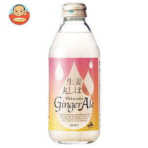 JAわかやま 生姜丸しぼり ジンジャーエール 250ml瓶×24本入×(2ケース)| 送料無料 炭酸 スパークリング ソーダ 生姜丸しぼり 新生姜 ビタミンC