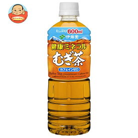 伊藤園 健康ミネラルむぎ茶 600mlペットボトル×24本入｜ 送料無料 麦茶 PET お茶 カフェインレス ビタミン