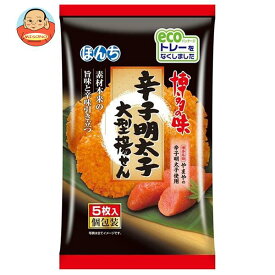 【送料無料・メーカー/問屋直送品・代引不可】ぼんち 辛子明太子大型揚せん 5枚×12袋入｜ 明太子 せんべい お菓子 おつまみ