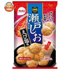 栗山米菓 瀬戸の汐揚 えび塩味 16枚×12袋入｜ 送料無料 お菓子 おつまみ・せんべい 袋 塩 海老味