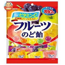 カバヤ フルーツのど飴 180g×10袋入｜ 送料無料 あめ キャンディ レモン 桃 ぶどう オレンジ りんご