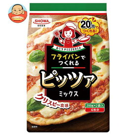 昭和産業 (SHOWA) フライパンでつくれるピッツァミックス 400g(200g×2袋)×6袋入｜ 送料無料 ミックス粉 ピザ 粉 生地ミックス