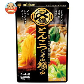 ミツカン 〆まで美味しい とんこつしょうゆ鍋つゆ ストレート 750g×12袋入×(2ケース)｜ 送料無料 一般食品 調味料 鍋スープ