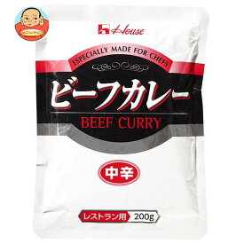 ハウス食品 ビーフカレー 中辛 (レストラン用) 200g×30袋入｜ 送料無料 カレー レトルト 中辛