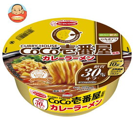 エースコック ロカボデリPLUS CoCo壱番屋監修カレーラーメン 糖質オフ 72g×12個入｜ 送料無料 カップラーメン カップ麺 ラーメン インスタント麺