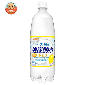 サンガリア 伊賀の天然水 強炭酸水 レモン 1Lペットボトル×12本入｜ 送料無料 炭酸飲料 炭酸水 強炭酸 PET