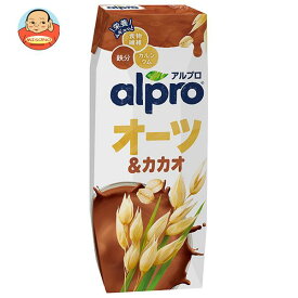 ダノンジャパン アルプロ オーツ&カカオ 250ml紙パック×18本入×(2ケース)｜ 送料無料 チョコレート 食物繊維