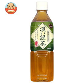 富永貿易 神戸茶房 濃い緑茶 500mlペットボトル×24本入｜ 送料無料 茶飲料 緑茶 お茶 PET