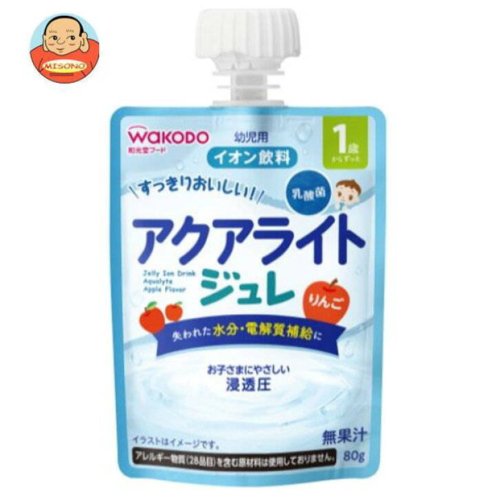 楽天市場】和光堂 1歳からのMYジュレドリンク アクアライト りんご 80g 
