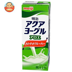 明治 アクアヨーグル アロエ 200ml紙パック×24本入×(2ケース) メーカー 問屋直送｜ 送料無料 乳性 紙パック アロエ フルーツ
