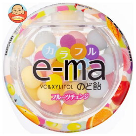 UHA味覚糖 UHAピピン e-maのど飴 容器 (カラフルフルーツチェンジ) 33g×6個入×(2ケース)｜ 送料無料 お菓子 飴 のど飴 のどあめ イーマ