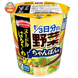 エースコック ヌードルはるさめ 1/3日分の野菜 ちゃんぽん味 43g×12(6×2)個入｜ 送料無料 春雨 はるさめ ちゃんぽん インスタント 即席 カップ麺