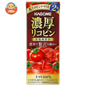 カゴメ 濃厚リコピン 195ml紙パック×24本入×(2ケース)| 送料無料 トマトジュース 野菜ジュース 野菜 リコピン