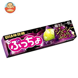 UHA味覚糖 ぷっちょスティック ジューシーぶどう 10粒×10個入×(2ケース)｜ 送料無料 お菓子 ソフトキャンディ スティック ブドウ ぶどう