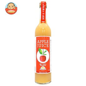 タムラファーム 酸化防止剤不使用 りんごジュース 500ml瓶×12本入｜ 送料無料 りんごジュース アップルジュース 果汁100%