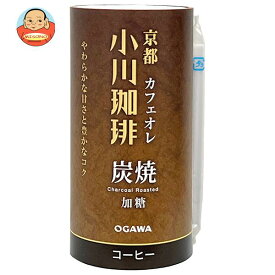 小川珈琲 京都 小川珈琲 炭焼珈琲 カフェオレ 加糖 195gカート缶×15本入×(2ケース)｜ 送料無料 珈琲 紙パック カフェオレ