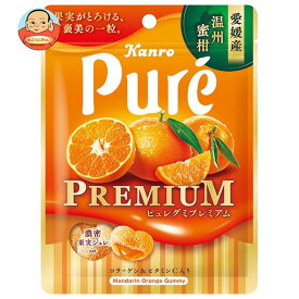 カンロ ピュレグミプレミアム 愛媛温州蜜柑 54g×6袋入｜ 送料無料 お菓子 Pure ぐみ みかん オレンジ