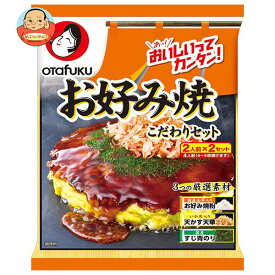 オタフク お好み焼 こだわりセット 4人前×12袋入×(2ケース)｜ 送料無料 お好み焼き粉 お好み焼き 山芋 粉 天かす いか天