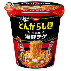 日清食品 日清のとんがらし麺 うま辛海鮮チゲ 62g×12個入｜ 送料無料 カップ麺 カップラーメン インスタントラーメン ラーメン