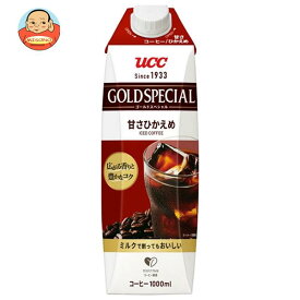 UCC ゴールドスペシャル アイスコーヒー 甘さひかえめ 1000ml紙パック×12本入×(2ケース)｜ 送料無料 コーヒー 珈琲 微糖 アイスコーヒー