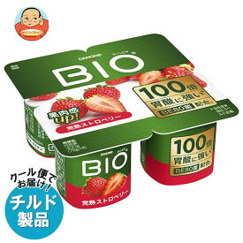 【チルド(冷蔵)商品】ダノンジャパン ダノンビオ BIO 完熟ストロベリー (75g×4)×6個入×(2ケース)｜ 送料無料 ダノン ヨーグルト ストロベリー いちご 苺 ダノンヨーグルト