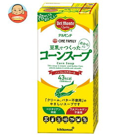 デルモンテ 豆乳でつくったコーンスープ 1000ml紙パック×6本入×(2ケース)｜ 送料無料 キッコーマン 豆乳 スープ コーンスープ