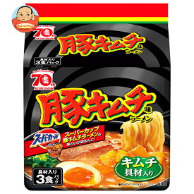 エースコック 豚キムチ味ラーメン 3食パック×9個入｜ 送料無料 ラーメン 袋麺 インスタント麺 即席 豚 キムチ