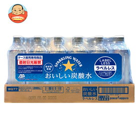 ポッカサッポロ おいしい炭酸水 ラベルレス 600mlペットボトル×24本入×(2ケース)｜ 送料無料 スパークリング 炭酸 ソーダ 割り材 ラベルレス エコ