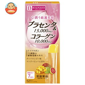 常盤薬品工業 ビューパワー プラセンタ・コラーゲン グァバマンゴー味 70g(10g×7本)×10箱入｜ 送料無料 ゼリー 食品 栄養 マンゴー