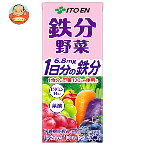 伊藤園 鉄分野菜 200ml紙パック×24本入×(2ケース)| 送料無料 野菜ジュース 紙パック 野菜 鉄分