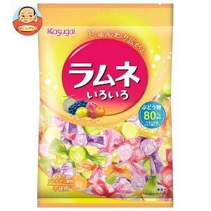 春日井製菓 ラムネいろいろ 80g×12袋入 メーカー 問屋直送| 送料無料 お菓子 袋 フルーツ味 ブドウ糖 ラムネ