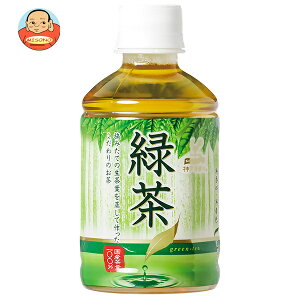 富永貿易 神戸居留地 緑茶 280mlペットボトル×24本入×(2ケース)| 送料無料 茶飲料 緑茶 お茶 ペットボトル