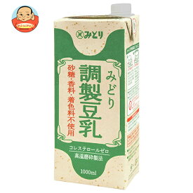 九州乳業 みどり 調製豆乳 1000ml紙パック×12(6×2)本入×(2ケース)｜ 送料無料 豆乳飲料 乳性 紙パック