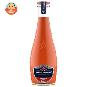 日仏貿易 サンペレグリノ イタリアンスパークリングドリンク アランチャータ・ロッサ(ブラッドオレンジ) 200ml瓶×24本入| 送料無料 炭酸飲料 果実飲料 フルーツ 瓶