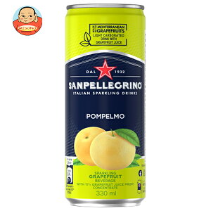 日仏貿易 サンペレグリノ ポンペルモ(グレープフルーツ) 330ml缶×24本入×(2ケース)| 送料無料 炭酸飲料 果実飲料 フルーツ 缶