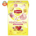 キーコーヒー リプトン ピーチミックスティー ティーバッグ 15袋×6箱入｜ 送料無料 リプトン 紅茶 ティー パック ピーチティー