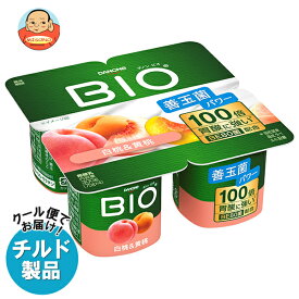 ダノンジャパン ダノンビオ BIO 白桃&黄桃 (75g×4)×6個入 チルド 冷蔵品｜ 送料無料 ダノン ヨーグルト 桃 もも ダノンヨーグルト