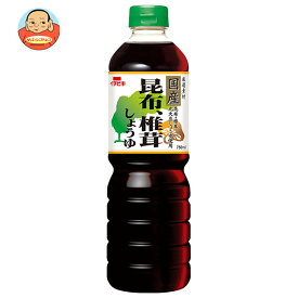 イチビキ 昆布、椎茸しょうゆ 750mlペットボトル×8本入｜ 送料無料 醤油 国産 丸大豆 こんぶ しいたけ